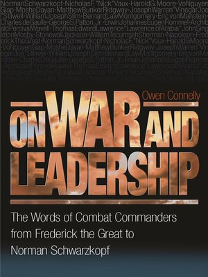 cover image of On War and Leadership